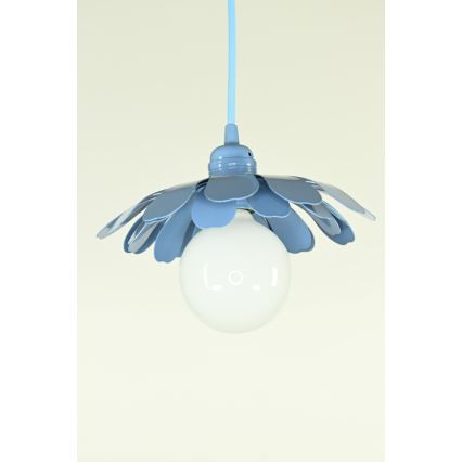 Bohemia-Design - Suspension sur câble 1xE27/60W/230V bleue