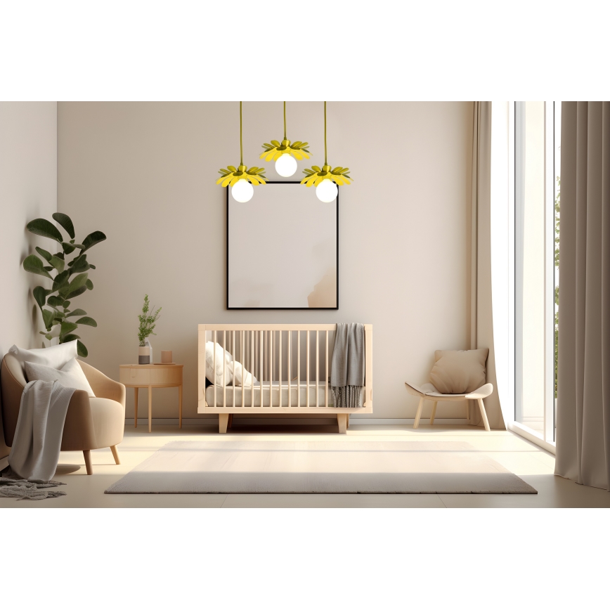 Bohemia-Design - Suspension sur câble 1xE27/60W/230V jaune