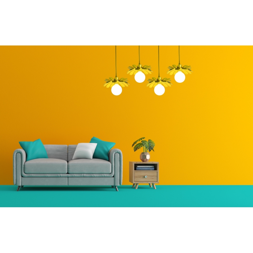 Bohemia-Design - Suspension sur câble 1xE27/60W/230V jaune