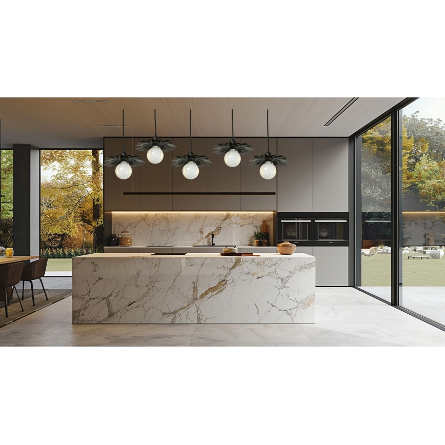 Bohemia-Design - Suspension sur câble 1xE27/60W/230V noire