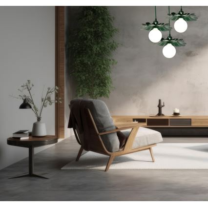 Bohemia-Design - Suspension sur câble 1xE27/60W/230V verte