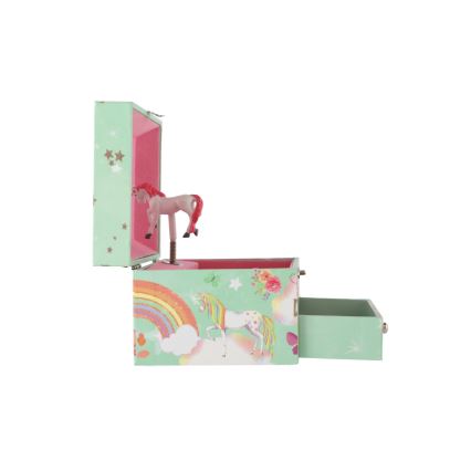 Boîte à bijoux musicale en forme de licorne