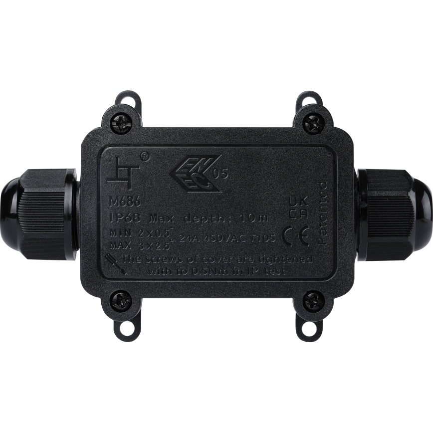 Boîte de dérivation étanche 24A/230V IP68