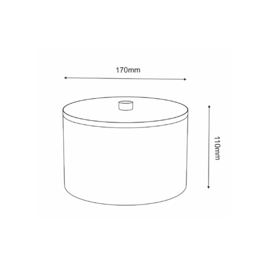 Boîte de rangement en métal 12x17,5 cm doré