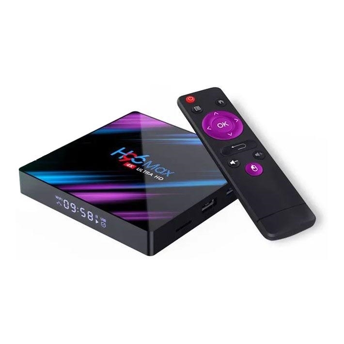 Boîtier Smart TV Android 7 4K HD Wifi Télécommande Noir