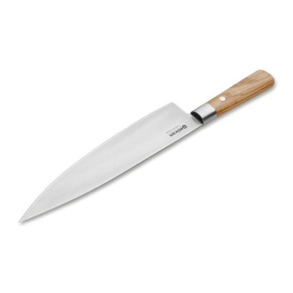 Böker - Couteau de cuisine en acier damassé DAMAST OLIVE 21,2 cm bois d'olivier