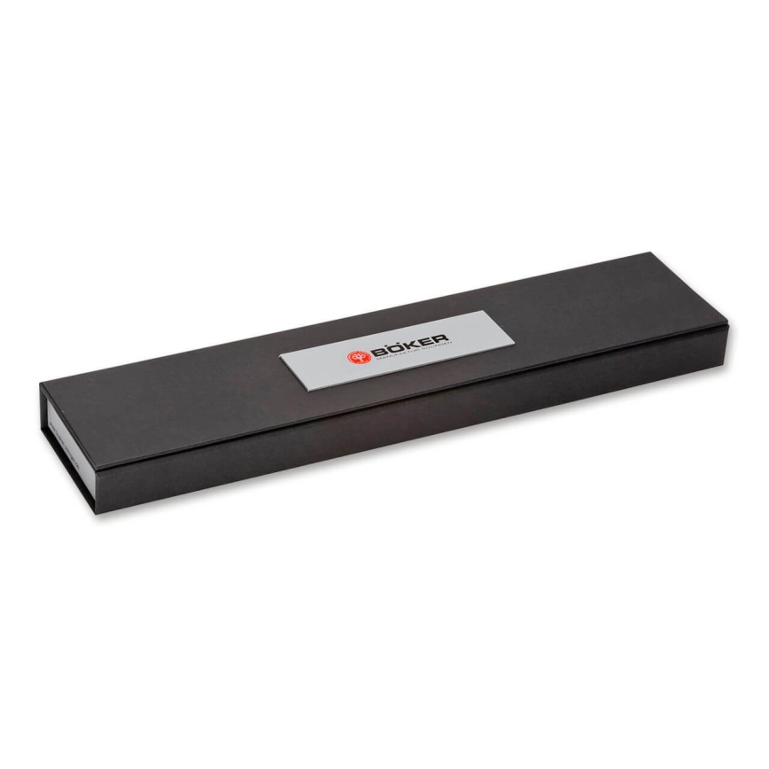Böker - Couteau de cuisine santoku damassé DAMAST OLIVE 17,2 cm bois d'olivier