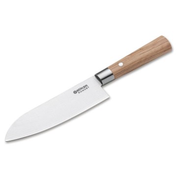 Böker - Damast santokumes DAMAST OLIVE 17,2 cm olijfhout
