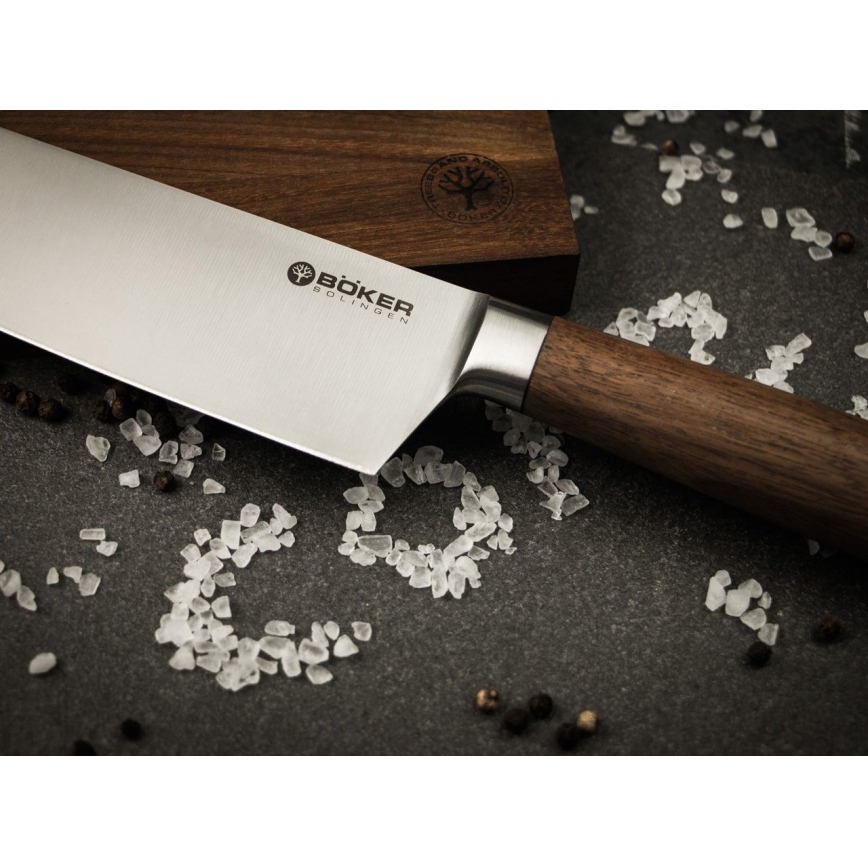 Böker - Keukenmes CORE 16 cm met walnoothandvat
