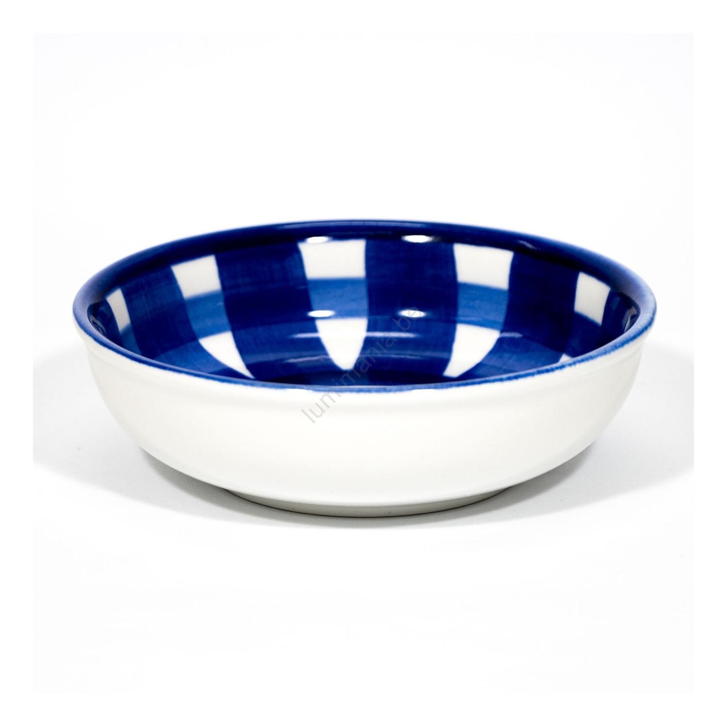 Plat à Gratin En émail Blanc / Bleu