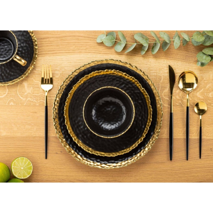 Bol en céramique KATI 11,5 cm noir/doré