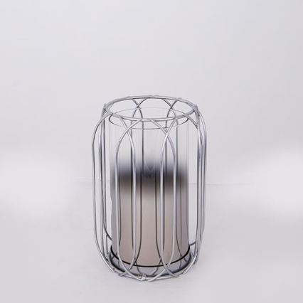 Bougeoir 19,5x13,5 cm argenté