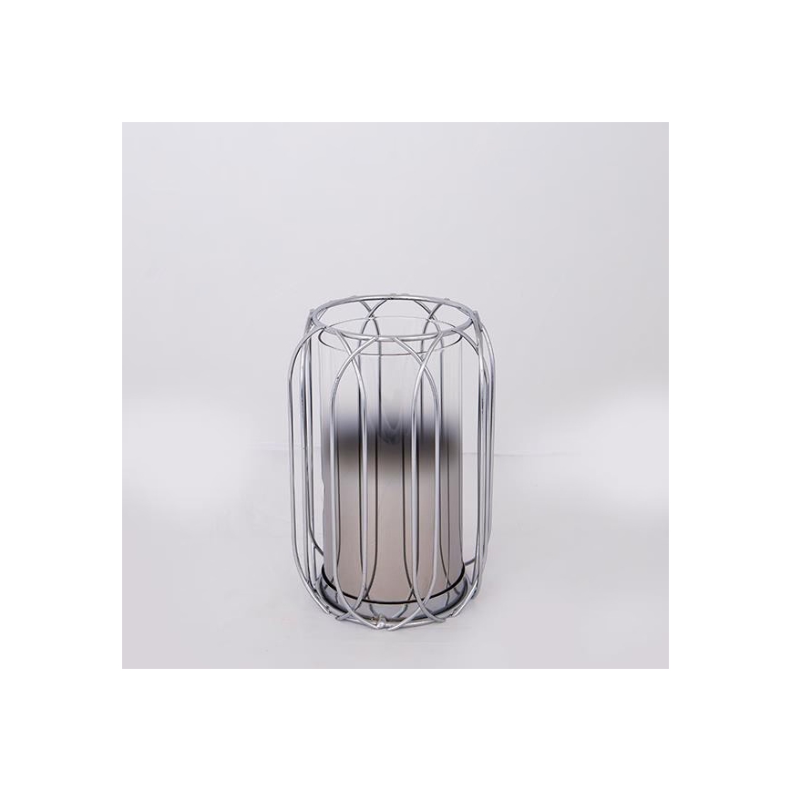 Bougeoir 19,5x13,5 cm argenté