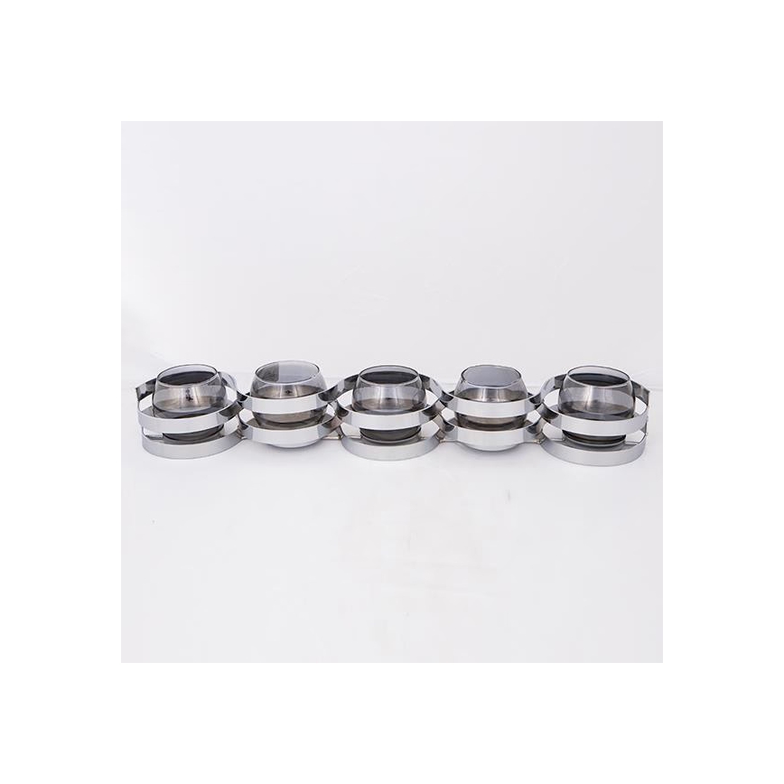 Bougeoir 55 × 10 × 8 cm, chrome brillant
