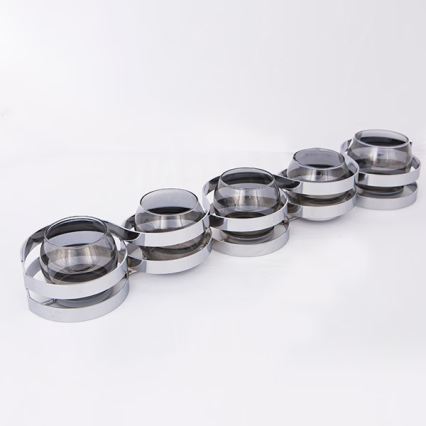 Bougeoir 55 × 10 × 8 cm, chrome brillant