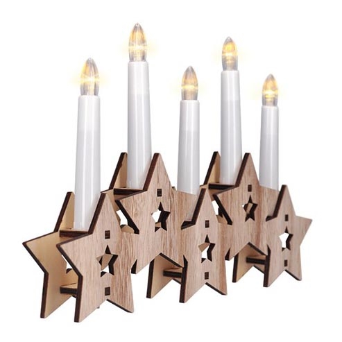 Bougeoir de Noël 5xLED/2xAA