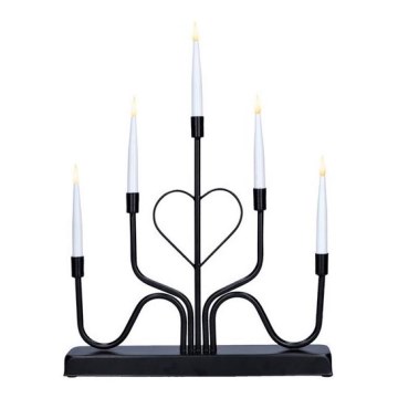 Bougeoir de Noël à LED 5xLED/2xAA blanc chaud