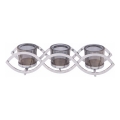 Bougeoir en chrome brillant, 33 x 8 x 8 cm