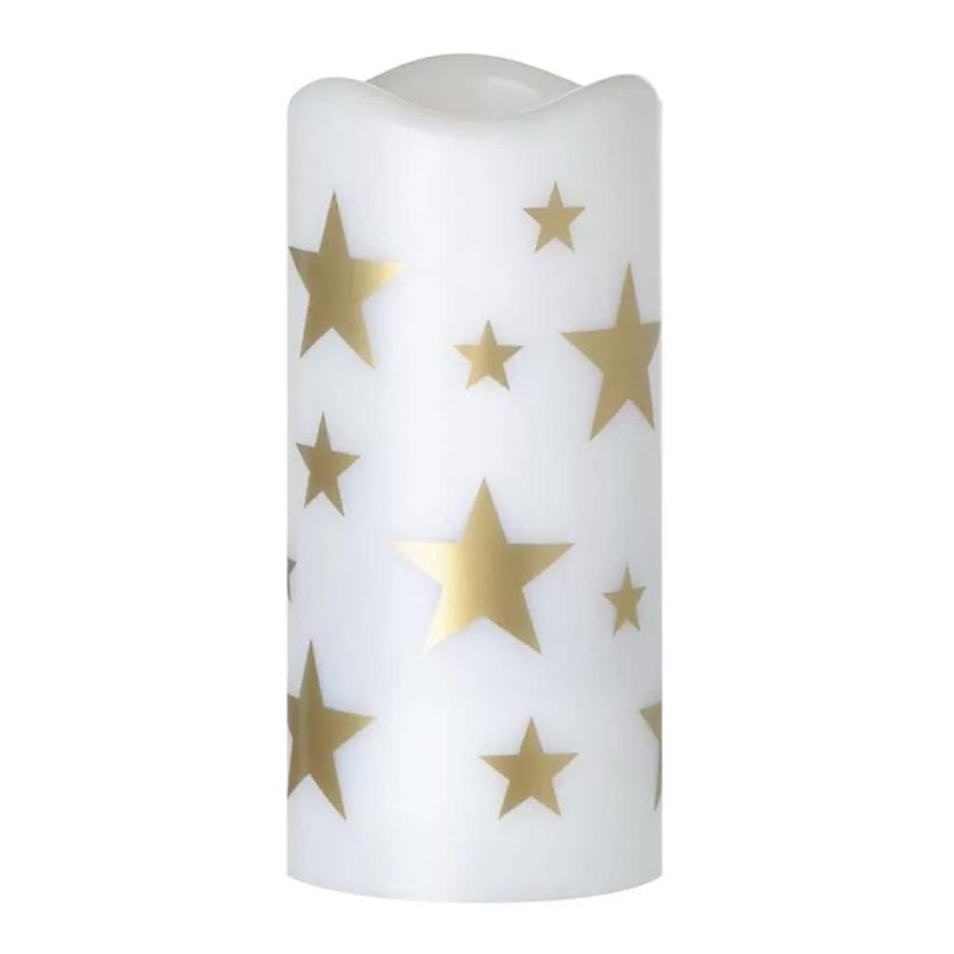 Bougie de Noël LED/3xAAA étoiles blanc chaud