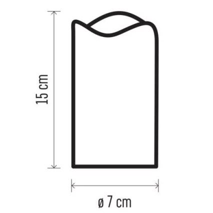 Bougie de Noël LED/3xAAA étoiles blanc chaud