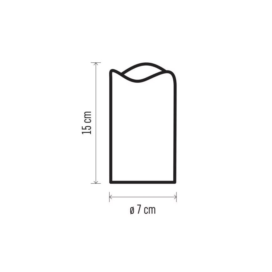 Bougie de Noël LED/3xAAA étoiles blanc chaud