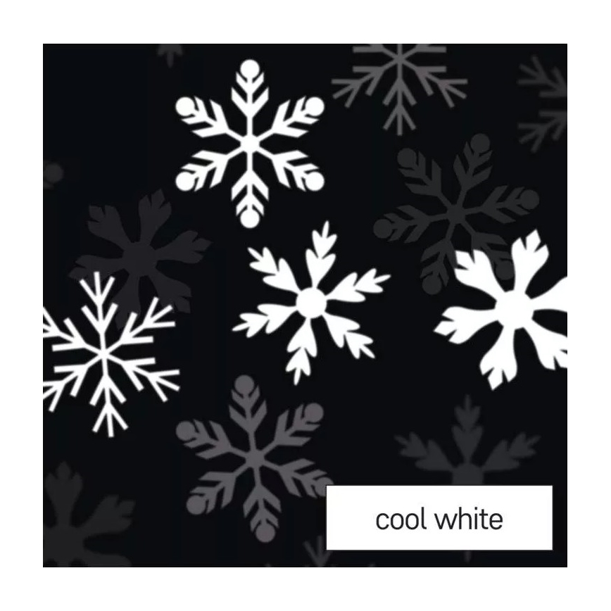 Bougie de Noël LED/3xAAA flocons de neige blanc froid