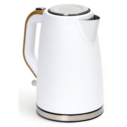 Bouilloire 1,7 l 2400W/230V inoxydable acier/blanche