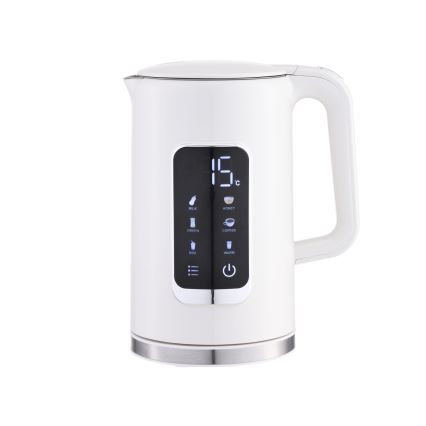 Bouilloire avec écran LCD 1,7 l 2200W/230V blanc + gobelet de voyage 450 ml