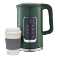Bouilloire avec écran LCD 1,7 l 2200W/230V vert + gobelet de voyage 450 ml