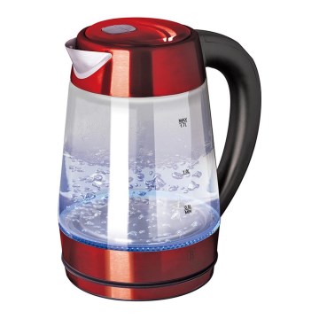 Bouilloire BerlingerHaus avec thermorégulation 1,7 l 2200W/230V acier inoxydable/rouge