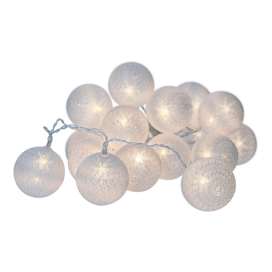 Boules décoratives LED 20xLED 6m blanc chaud