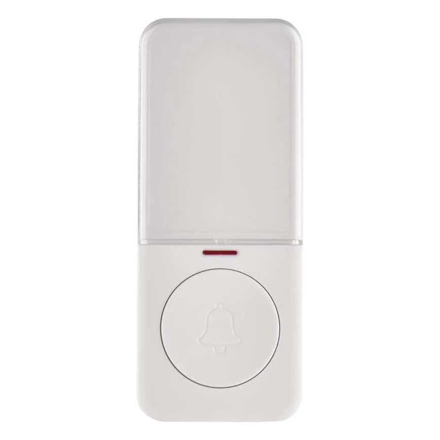 Bouton sans fil pour sonnette, alimenté par 1x CR2032, blanc