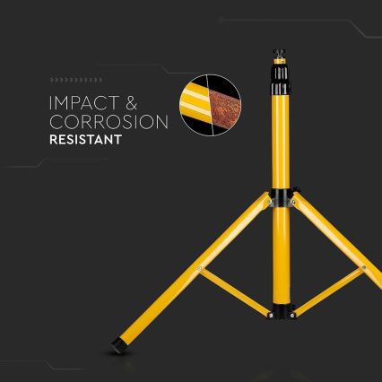 Bouwlamp standaard 180 cm geel