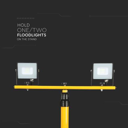 Bouwlamp standaard 180 cm geel