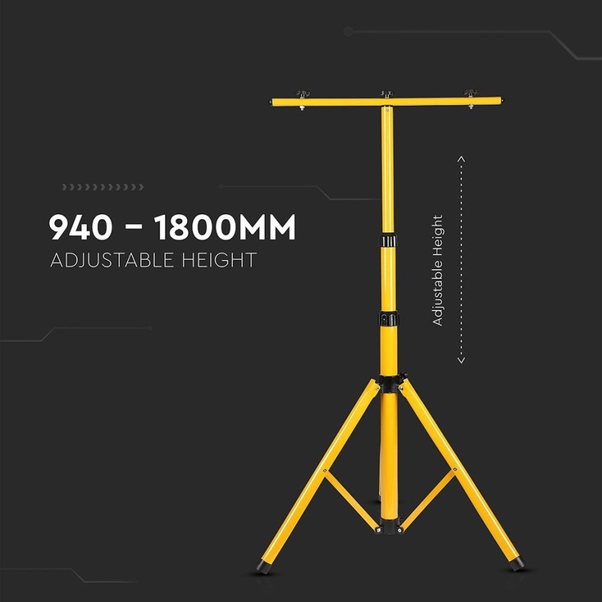 Bouwlamp standaard 180 cm geel