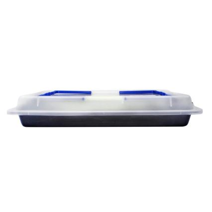 Braadslee met deksel TORO 42x3,8x29 cm zwart/blauw