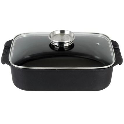 Braadslee met deksel TORO 6,5 l 34,5x10x24,5 cm zwart