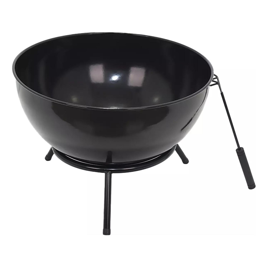Brasero portable pour bois 57x30 cm noir