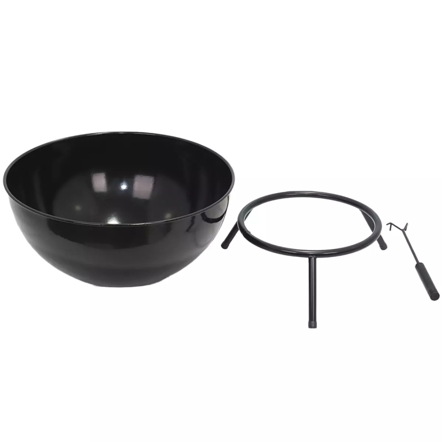 Brasero portable pour bois 57x30 cm noir