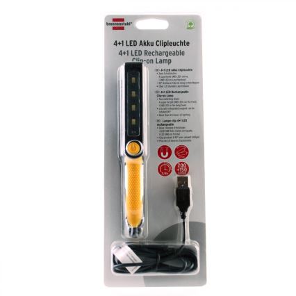 Brennenstuhl - Lampe torche de travail rechargeable LED/1600mAh/5V orange