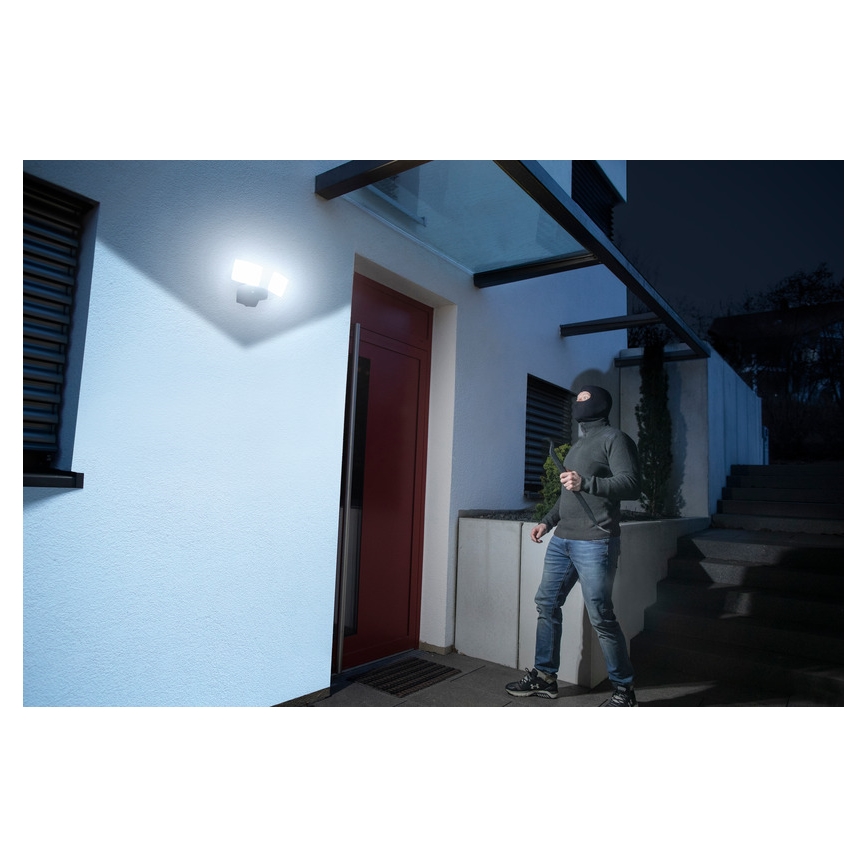 Brennenstuhl- LED dimbare schijnwerper DUO LED/29,2W/230V 3000-6500K IP54 Wi-Fi