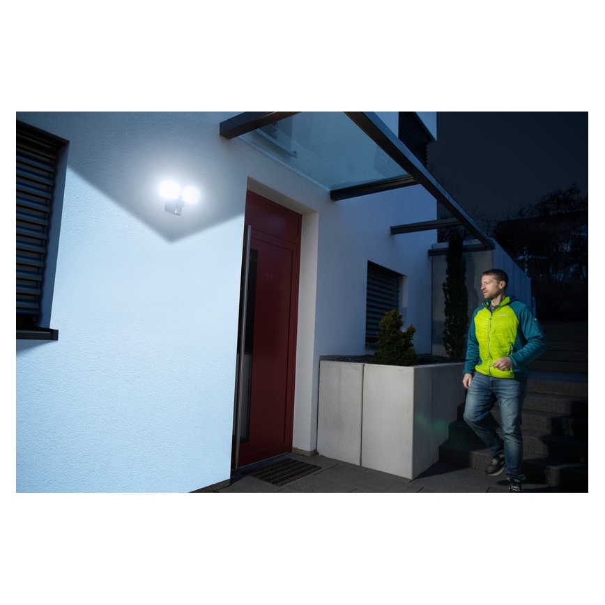 Brennenstuhl - LED dimbare schijnwerper met een sensor DUO LED/29.2W/230V 3000-6500K IP54 Wi-Fi