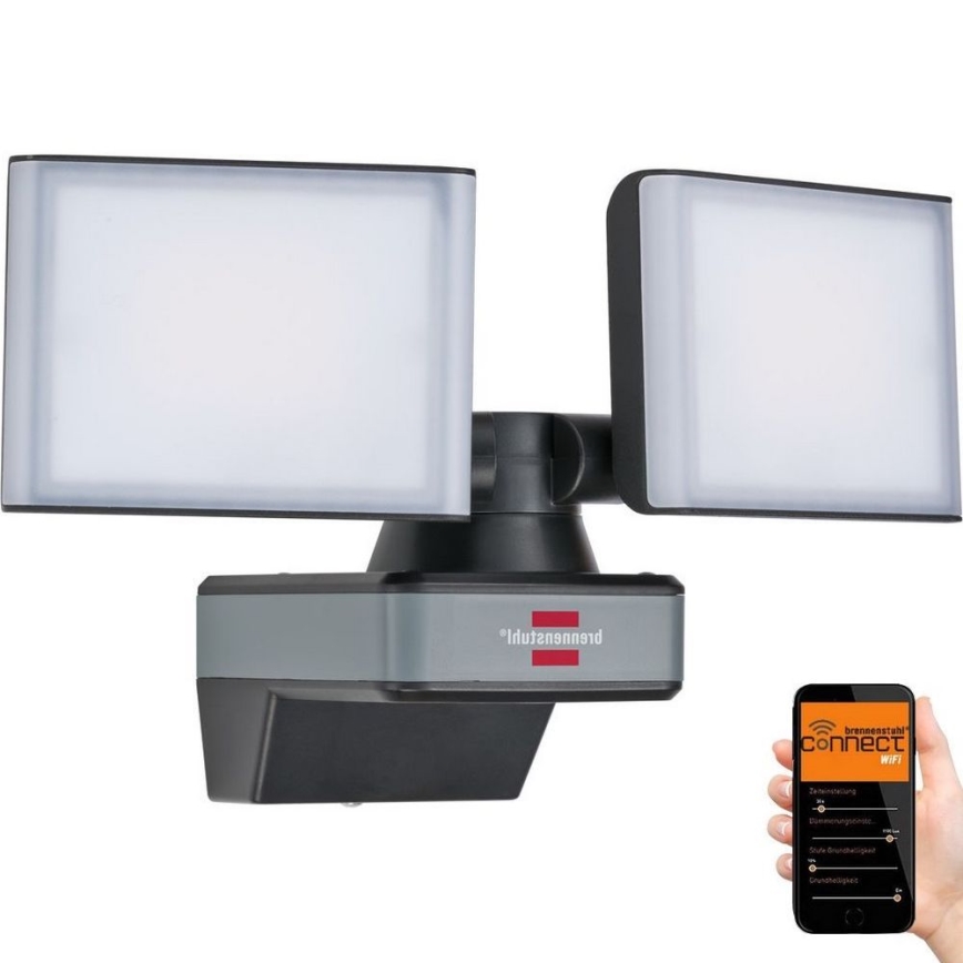 Brennenstuhl- Projecteur à intensité variable DUO LED/29,2W/230V 3000-6500K IP54 Wi-Fi