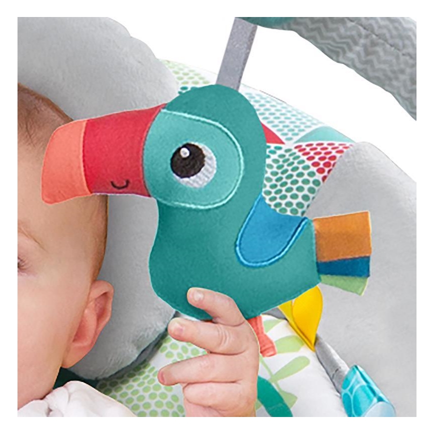 Bright Starts - Chaise longue vibrante pour enfants avec une mélodie TOUCAN TANGO