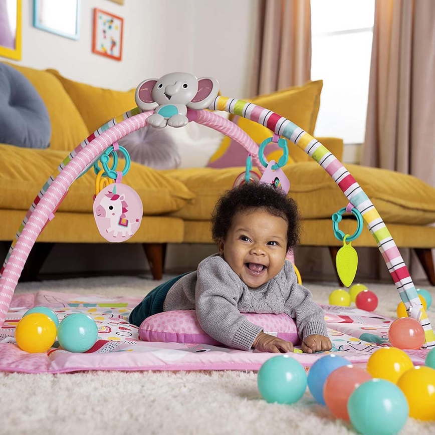 Bright Starts - Kinderdeken om mee te spelen 5in1 YOUR WAY BALL PLAY 3xAA roze
