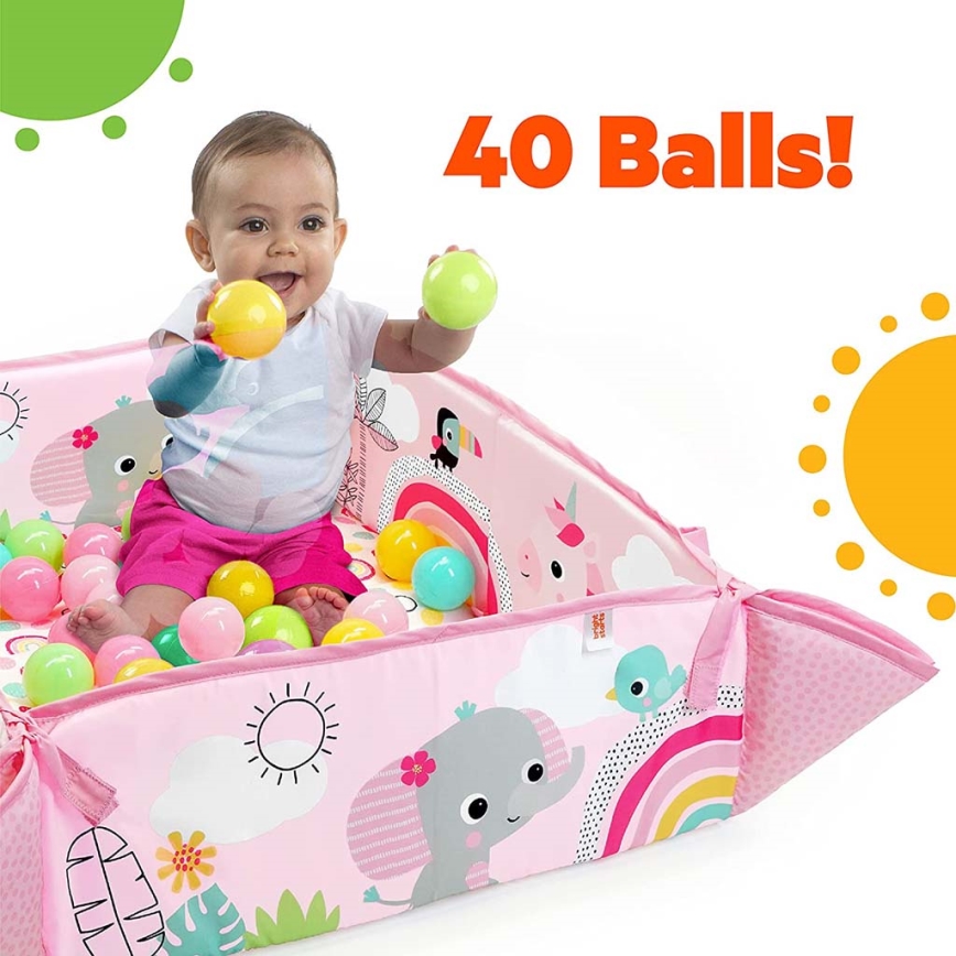 Bright Starts - Kinderdeken om mee te spelen 5in1 YOUR WAY BALL PLAY 3xAA roze