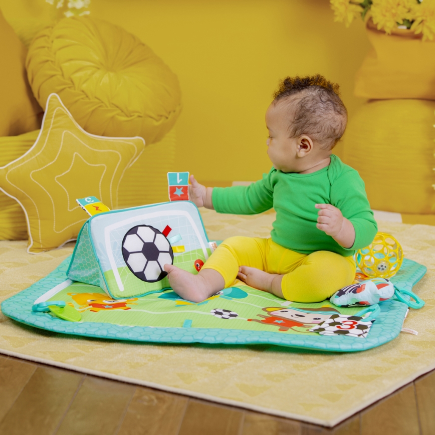 Bright Starts - Tapis d'éveil pour bébé OBALL GRIP & KICK 3xAA