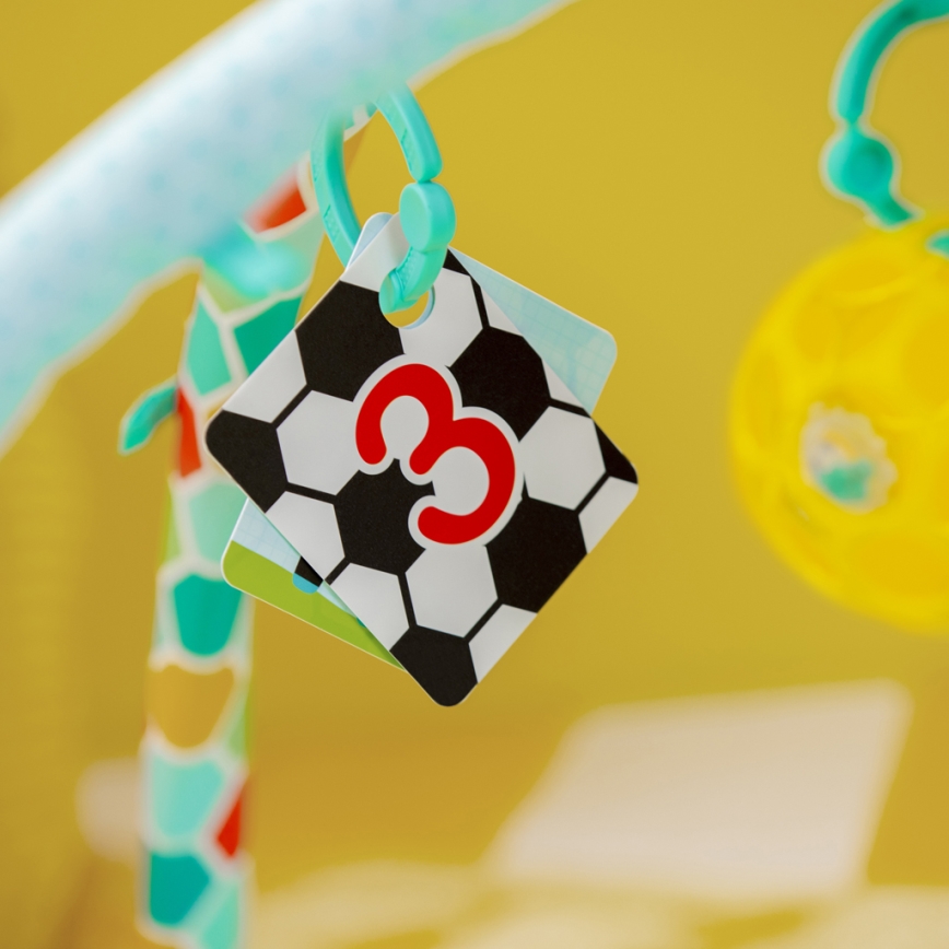 Bright Starts - Tapis d'éveil pour bébé OBALL GRIP & KICK 3xAA
