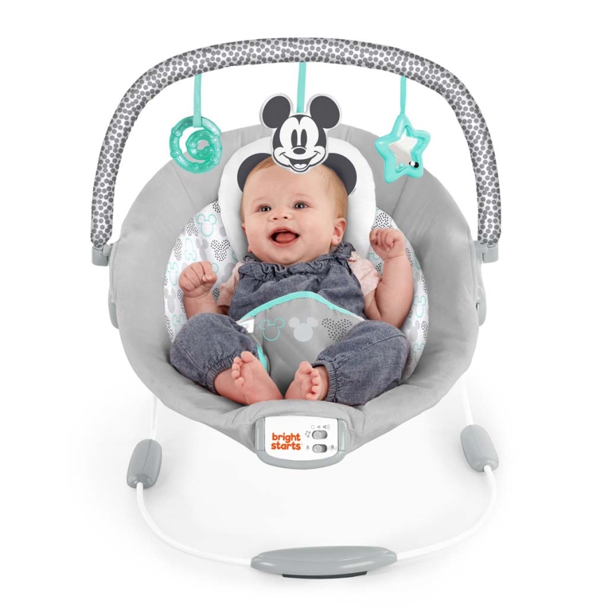 Bright Starts - Transat bébé vibrant avec mélodie MICKEY MOUSE 3xLR14