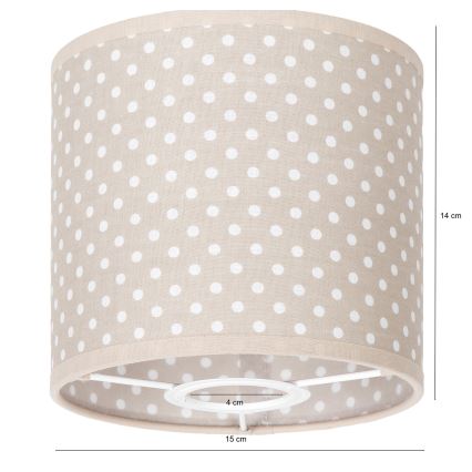 BRILAGI - Abat-jour universel BOBO E27 diam. 15 cm beige/à pois